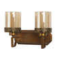 JS-VP S-406-2W Modern Wall Lights 2xE27 Mild Steel & Glass Material Antique Gold & Champaign Finish