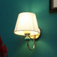 JS-VP S-511-1W Cloth Shade Wall Lights 1xE27 Mild Steel & Fabric Material Gold & White Finish