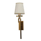 JS-VP S-413-1W Cloth Shade Wall Lights 1xE27 Mild Steel & Fabric Material Gold & White Finish