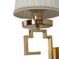 JS-VP S-413-1W Cloth Shade Wall Lights 1xE27 Mild Steel & Fabric Material Gold & White Finish