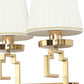 JS-VP S-408-2W Cloth Shade Wall Lights 2xE27 Mild Steel & Fabric Material Gold & White Finish