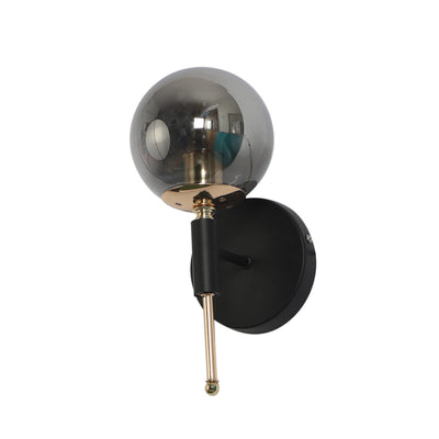 JS-VP S-409-1W Modern Wall Lights 1xE27 Mild Steel & Glass Material Brown, Gold & Smoky Finish