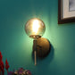 JS-VP S-409-1W Modern Wall Lights 1xE27 Mild Steel & Glass Material Brown, Gold & Smoky Finish