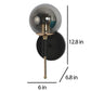 JS-VP S-409-1W Modern Wall Lights 1xE27 Mild Steel & Glass Material Brown, Gold & Smoky Finish