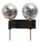 JS-VP S-409-2W Modern Wall Lights 2xE27 Mild Steel & Glass Material Brown, Gold & Smoky Finish