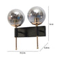 JS-VP S-409-2W Modern Wall Lights 2xE27 Mild Steel & Glass Material Brown, Gold & Smoky Finish