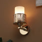 JS-VP S-416-1W Modern Wall Lights 1xE27 Mild Steel & Glass Material Gold & White Finish