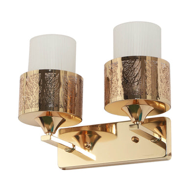 JS-VP S-416-2W Modern Wall Lights 1xE27 Mild Steel & Glass Material Gold & White Finish
