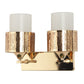 JS-VP S-416-2W Modern Wall Lights 1xE27 Mild Steel & Glass Material Gold & White Finish