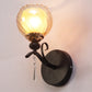 JS-VP S-419-1W Modern Wall Lights 1xE27 Mild Steel & Glass Material Dark Brown & Champaign Finish