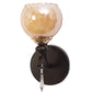 JS-VP S-419-1W Modern Wall Lights 1xE27 Mild Steel & Glass Material Dark Brown & Champaign Finish