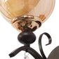 JS-VP S-419-1W Modern Wall Lights 1xE27 Mild Steel & Glass Material Dark Brown & Champaign Finish
