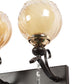 JS-VP S-419-2W Modern Wall Lights 2xE27 Mild Steel & Glass Material Dark Brown & Champaign Finish