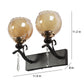JS-VP S-419-2W Modern Wall Lights 2xE27 Mild Steel & Glass Material Dark Brown & Champaign Finish