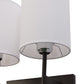 JS-VP S-421-2W Cloth Shade Wall Lights 2xE27 Mild Steel & Glass Material Dark Brown & White Finish