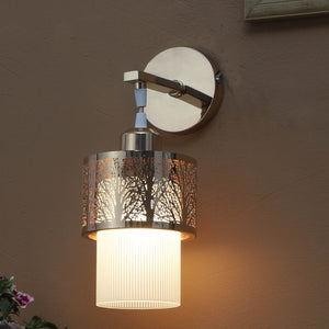 JS-VP S-422-1W Modern Wall Lights 1xE27 Mild Steel & Glass Material Gold & White Finish