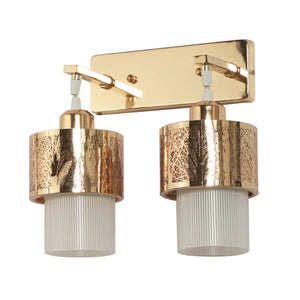 JS-VP S-422-2W Modern Wall Lights 2xE27 Mild Steel & Glass Material Gold & White Finish