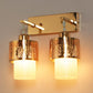 JS-VP S-422-2W Modern Wall Lights 2xE27 Mild Steel & Glass Material Gold & White Finish