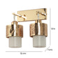 JS-VP S-422-2W Modern Wall Lights 2xE27 Mild Steel & Glass Material Gold & White Finish