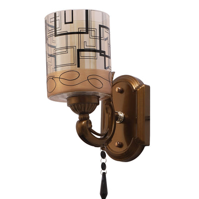 JS-VP S-424-1W Modern Wall Lights 1xE27 Mild Steel & Glass Material Antique & Champaign Finish