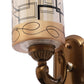 JS-VP S-424-1W Modern Wall Lights 1xE27 Mild Steel & Glass Material Antique & Champaign Finish