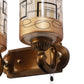 JS-VP S-424-2W Modern Wall Lights 2xE27 Mild Steel & Glass Material Antique & Champaign Finish