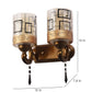 JS-VP S-424-2W Modern Wall Lights 2xE27 Mild Steel & Glass Material Antique & Champaign Finish