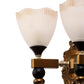 JS-VP S-425-2W Modern Wall Lights 2xE27 Mild Steel & Glass Material Antique & Gold, White Finish