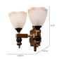 JS-VP S-425-2W Modern Wall Lights 2xE27 Mild Steel & Glass Material Antique & Gold, White Finish