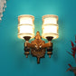 JS-VP S-426-2W Modern Wall Lights 2xE27 Mild Steel & Glass Material Antique & Champaign Finish