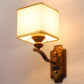 JS-VP S-427-1W Cloth Shade Wall Lights 1xE27 Mild Steel & Fabric Material Antique & White Finish