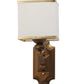 JS-VP S-427-1W Cloth Shade Wall Lights 1xE27 Mild Steel & Fabric Material Antique & White Finish