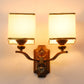 JS-VP S-427-2W Cloth Shade Wall Lights 2xE27 Mild Steel & Fabric Material Antique & White Finish