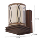 JS-VP S-431-1W Wooden Wall Lights 1xE27 Wood & Glass Material Dark Brown & Champaign Finish