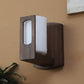 JS-VP S-433-1W Wooden Wall Lights 1xE27 Wood & Glass Material Dark Brown & White Finish