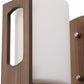 JS-VP S-433-1W Wooden Wall Lights 1xE27 Wood & Glass Material Dark Brown & White Finish