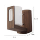 JS-VP S-433-1W Wooden Wall Lights 1xE27 Wood & Glass Material Dark Brown & White Finish