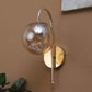 JS-VP S-434-1W Modern Wall Lights 1xE27 Mild Steel & Glass Material Gold & Champaign Finish