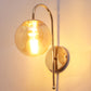 JS-VP S-434-1W Modern Wall Lights 1xE27 Mild Steel & Glass Material Gold & Champaign Finish