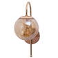 JS-VP S-434-1W Modern Wall Lights 1xE27 Mild Steel & Glass Material Gold & Champaign Finish