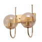 JS-VP S-434-2W Modern Wall Lights 2xE27 Mild Steel & Glass Material Gold & Champaign Finish