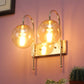 JS-VP S-434-2W Modern Wall Lights 2xE27 Mild Steel & Glass Material Gold & Champaign Finish