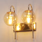 JS-VP S-434-2W Modern Wall Lights 2xE27 Mild Steel & Glass Material Gold & Champaign Finish