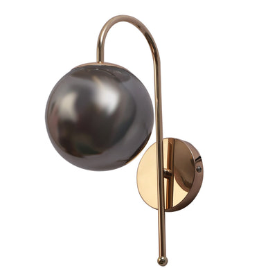 JS-VP S-435-1W Modern Wall Lights 1xE27 Mild Steel & Glass Material Gold & Smoke Finish