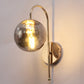 JS-VP S-435-1W Modern Wall Lights 1xE27 Mild Steel & Glass Material Gold & Smoke Finish