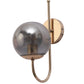 JS-VP S-435-1W Modern Wall Lights 1xE27 Mild Steel & Glass Material Gold & Smoke Finish