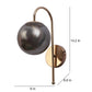 JS-VP S-435-1W Modern Wall Lights 1xE27 Mild Steel & Glass Material Gold & Smoke Finish