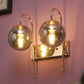JS-VP S-435-2W Modern Wall Lights 2xE27 Mild Steel & Glass Material Gold & Smoke Finish