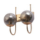 JS-VP S-435-2W Modern Wall Lights 2xE27 Mild Steel & Glass Material Gold & Smoke Finish
