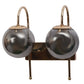 JS-VP S-435-2W Modern Wall Lights 2xE27 Mild Steel & Glass Material Gold & Smoke Finish